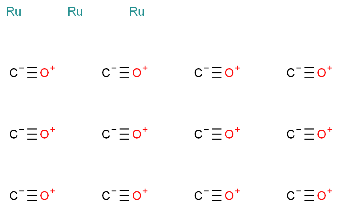 dodecakis(methanidylidyneoxidanium) triruthenium_分子结构_CAS_15243-33-1