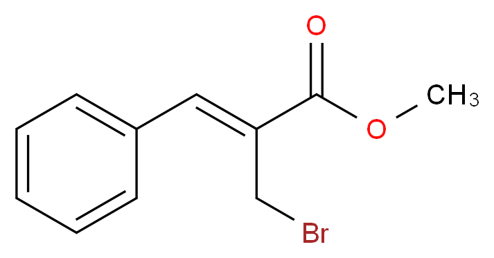 2-Propenoic acid, 2-(bromomethyl)-3-phenyl-, methyl ester_分子结构_CAS_53059-43-1)