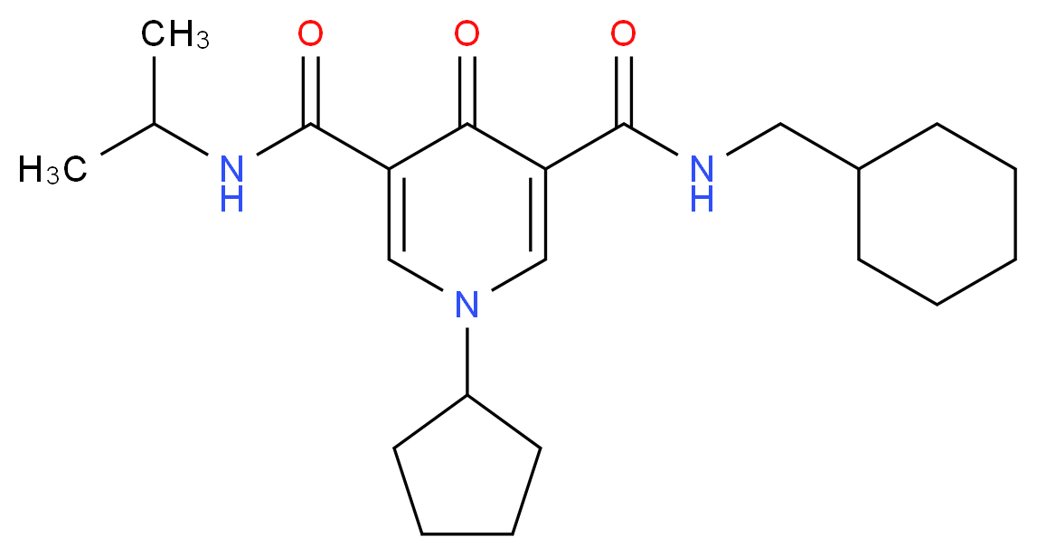 N-(cyclohexylmethyl)-1-cyclopentyl-N'-isopropyl-4-oxo-1,4-dihydro-3,5-pyridinedicarboxamide_分子结构_CAS_)