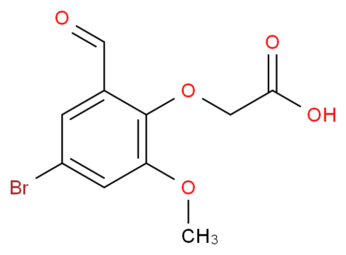 (4-bromo-2-formyl-6-methoxyphenoxy)acetic acid_分子结构_CAS_20037-38-1)