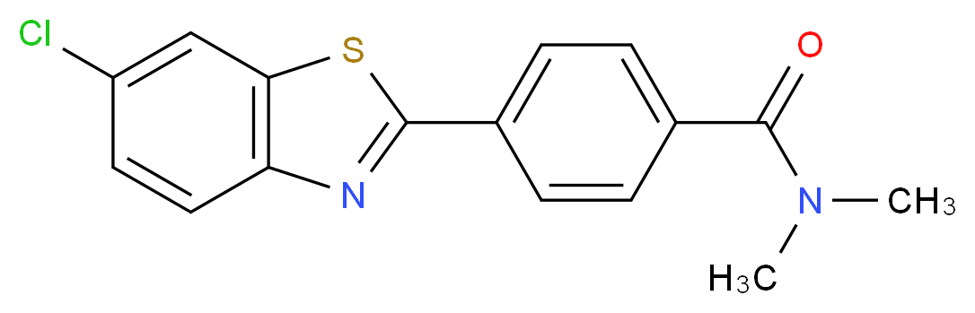 4-(6-chloro-1,3-benzothiazol-2-yl)-N,N-dimethylbenzamide_分子结构_CAS_)