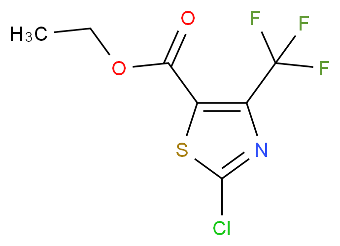 Ethyl 2-chloro-4-(trifluoromethyl)thiazole-5-carboxylate_分子结构_CAS_72850-52-3)