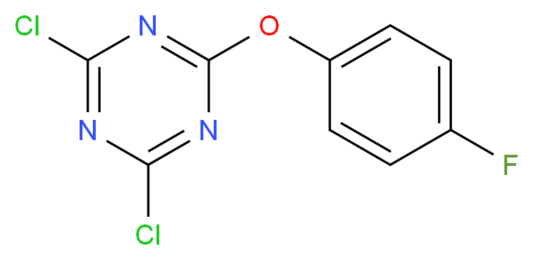 2,4-dichloro-6-(4-fluorophenoxy)-1,3,5-triazine_分子结构_CAS_112748-46-6