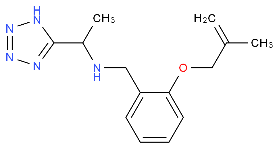 N-{2-[(2-methylprop-2-en-1-yl)oxy]benzyl}-1-(1H-tetrazol-5-yl)ethanamine_分子结构_CAS_)