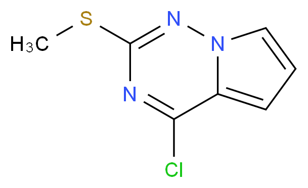 4-chloro-2-(methylsulfanyl)pyrrolo[2,1-f][1,2,4]triazine_分子结构_CAS_54346-19-9