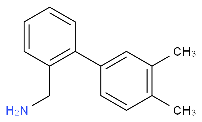 (3',4'-Dimethyl[1,1'-biphenyl]-2-yl)methanamine_分子结构_CAS_)