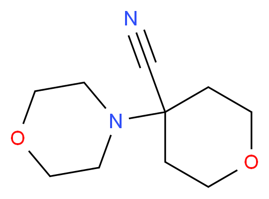 4-Morpholinotetrahydro-2H-pyran-4-carbonitrile_分子结构_CAS_1026586-38-8)