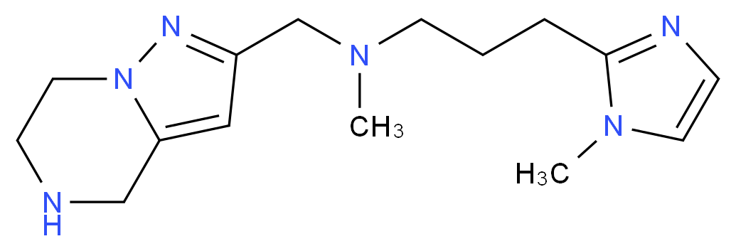 N-methyl-3-(1-methyl-1H-imidazol-2-yl)-N-(4,5,6,7-tetrahydropyrazolo[1,5-a]pyrazin-2-ylmethyl)-1-propanamine_分子结构_CAS_)