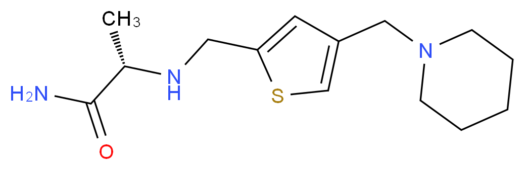 N~2~-{[4-(1-piperidinylmethyl)-2-thienyl]methyl}-L-alaninamide_分子结构_CAS_)