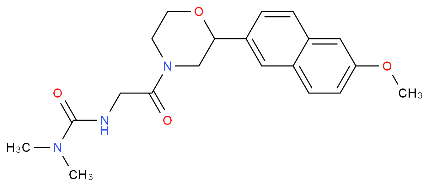 N'-{2-[2-(6-methoxy-2-naphthyl)morpholin-4-yl]-2-oxoethyl}-N,N-dimethylurea_分子结构_CAS_)