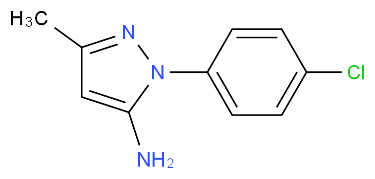 1-(4-氯苯)-3-甲基-1H-吡唑基-5-氨基_分子结构_CAS_40401-39-6)