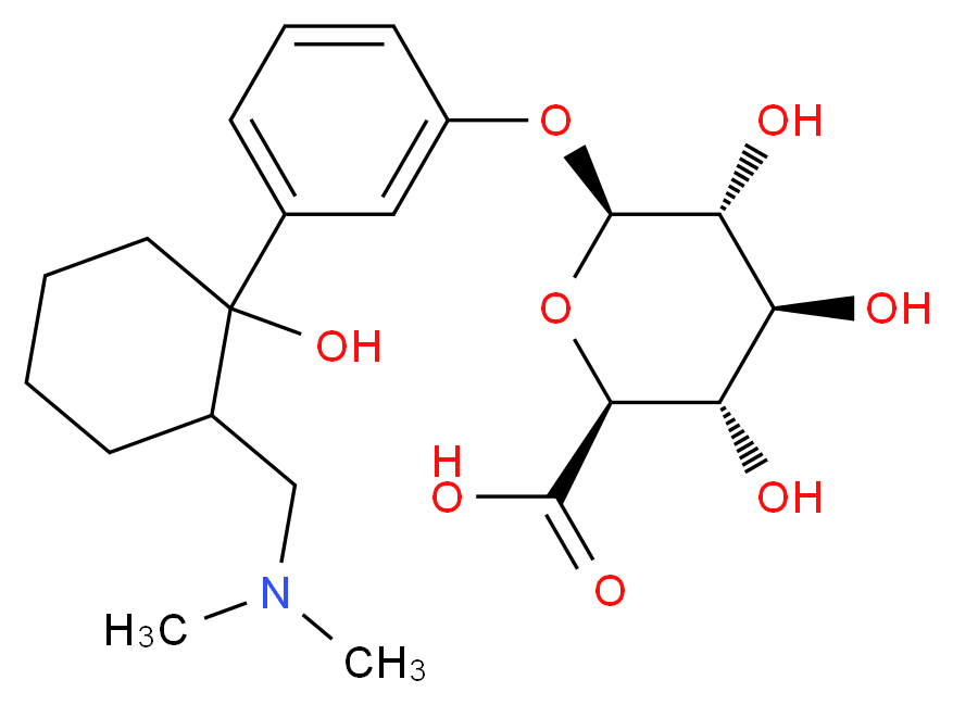 O-Desmethyl Tramadol β-D-Glucuronide(Mixture of Diastereomers)_分子结构_CAS_383891-39-2)