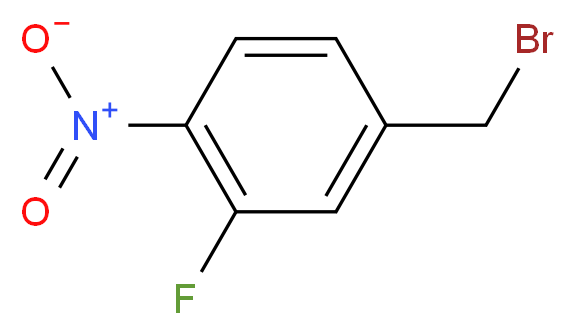 4-(bromomethyl)-2-fluoro-1-nitrobenzene_分子结构_CAS_131858-37-2