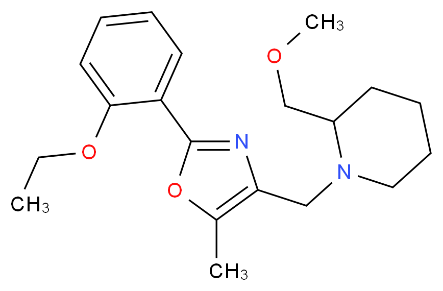 1-{[2-(2-ethoxyphenyl)-5-methyl-1,3-oxazol-4-yl]methyl}-2-(methoxymethyl)piperidine_分子结构_CAS_)