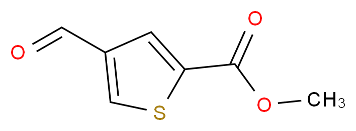 methyl 4-formyl-2-thiophenecarboxylate_分子结构_CAS_67808-68-8)