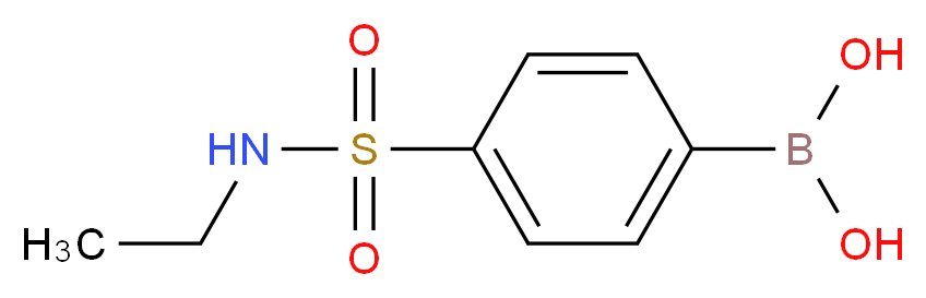 4-(乙基磺酰胺基)苯硼酸_分子结构_CAS_871329-65-6)