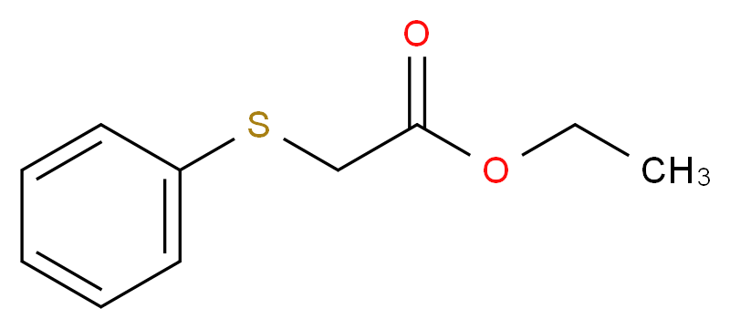 ethyl 2-(phenylsulfanyl)acetate_分子结构_CAS_7605-25-6
