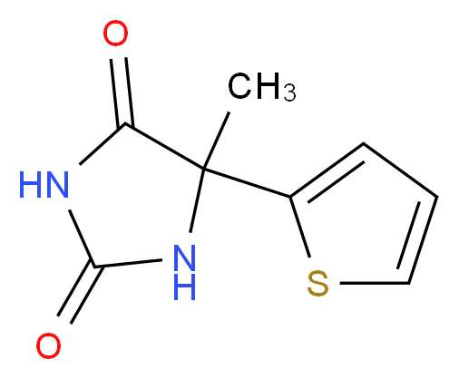 5-methyl-5-thien-2-ylimidazolidine-2,4-dione_分子结构_CAS_62031-97-4)