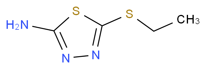 5-(ethylsulfanyl)-1,3,4-thiadiazol-2-amine_分子结构_CAS_25660-70-2