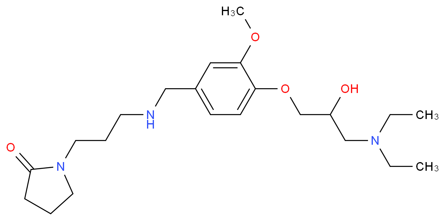 1-[3-({4-[3-(diethylamino)-2-hydroxypropoxy]-3-methoxybenzyl}amino)propyl]-2-pyrrolidinone_分子结构_CAS_)