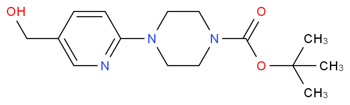 N4-[5-(Hydroxymethyl)pyrid-2-yl]piperazine, N1-BOC protected 97%_分子结构_CAS_857284-20-9)
