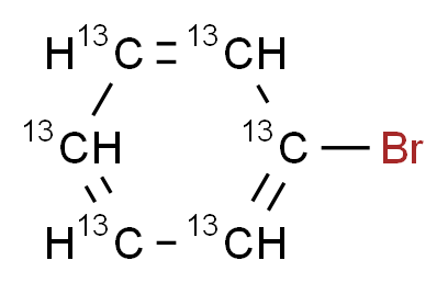 1-bromo(1,2,3,4,5,6-<sup>1</sup><sup>3</sup>C<sub>6</sub>)benzene_分子结构_CAS_112630-77-0