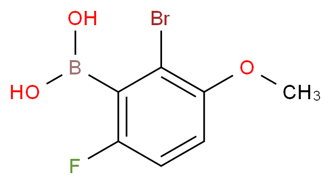 (2-Bromo-6-fluoro-3-methoxyphenyl)boronic acid_分子结构_CAS_957062-89-4)