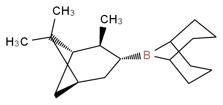 9-[(1S,2S,3R,5S)-2,6,6-trimethylbicyclo[3.1.1]heptan-3-yl]-9-borabicyclo[3.3.1]nonane_分子结构_CAS_73624-47-2