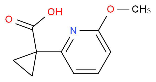 1-(6-methoxypyridin-2-yl)cyclopropane-1-carboxylic acid_分子结构_CAS_1060807-01-3