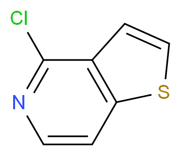 4-chlorothieno[3,2-c]pyridine_分子结构_CAS_27685-94-5