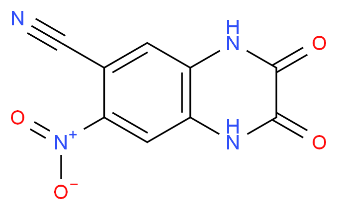 6-Cyano-7-nitroquinoxaline-2,3-dione_分子结构_CAS_115066-14-3)