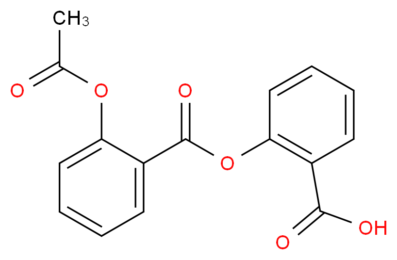 2-[2-(acetyloxy)benzoyloxy]benzoic acid_分子结构_CAS_530-75-6