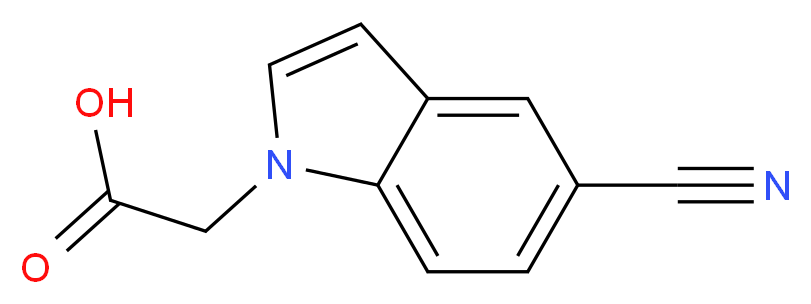 2-(5-cyano-1H-indol-1-yl)acetic acid_分子结构_CAS_202124-67-2