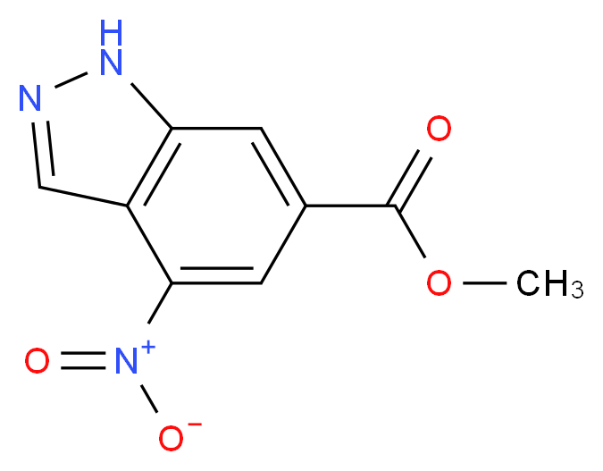 methyl 4-nitro-1H-indazole-6-carboxylate_分子结构_CAS_72922-61-3