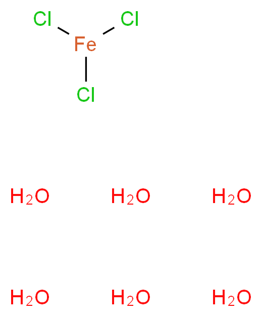 trichloroiron hexahydrate_分子结构_CAS_10025-77-1