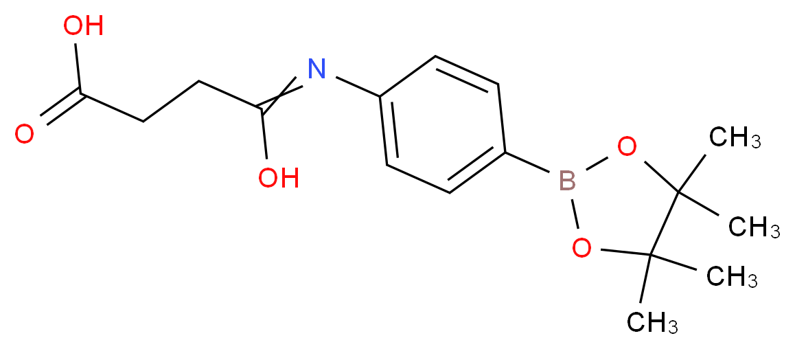 3-{[4-(tetramethyl-1,3,2-dioxaborolan-2-yl)phenyl]-C-hydroxycarbonimidoyl}propanoic acid_分子结构_CAS_480424-98-4