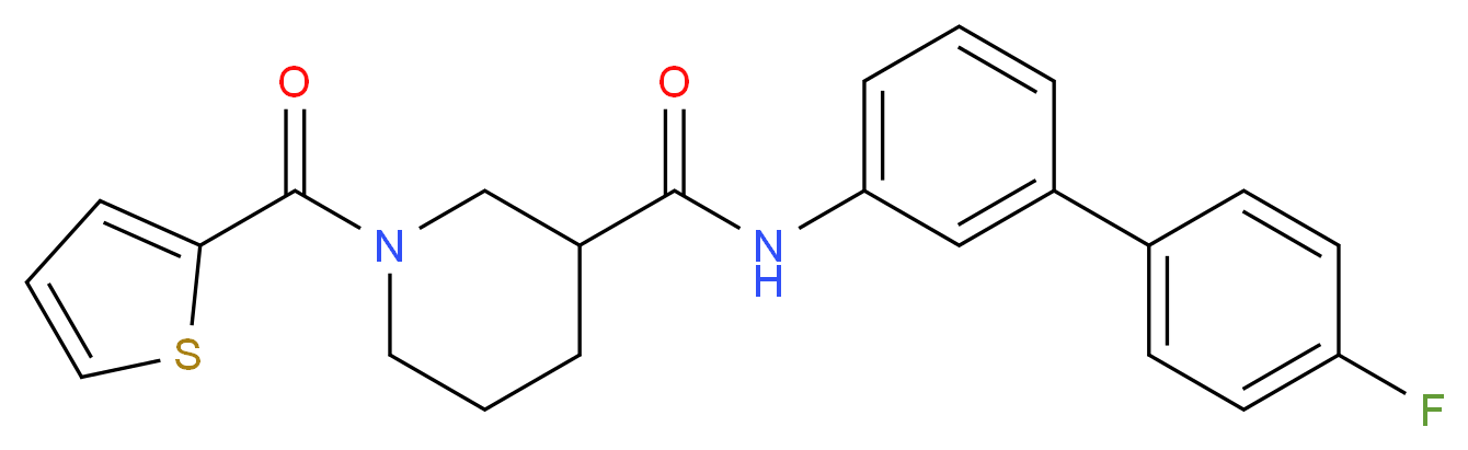 N-(4'-fluoro-3-biphenylyl)-1-(2-thienylcarbonyl)-3-piperidinecarboxamide_分子结构_CAS_)