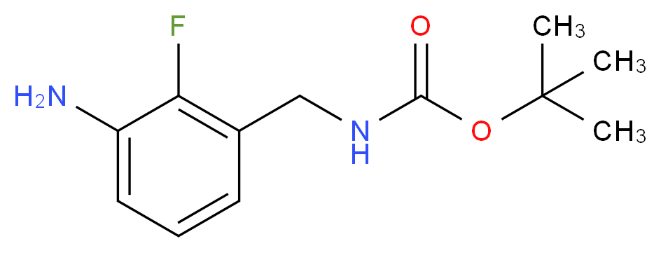 TERT-BUTYL 3-AMINO-2-FLUOROBENZYLCARBAMATE_分子结构_CAS_903556-52-5)