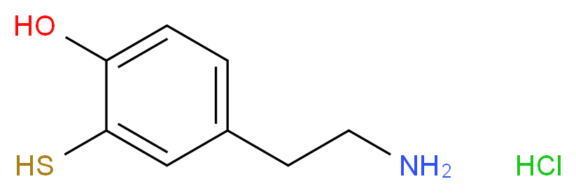 4-(2-aminoethyl)-2-sulfanylphenol hydrochloride_分子结构_CAS_37736-93-9