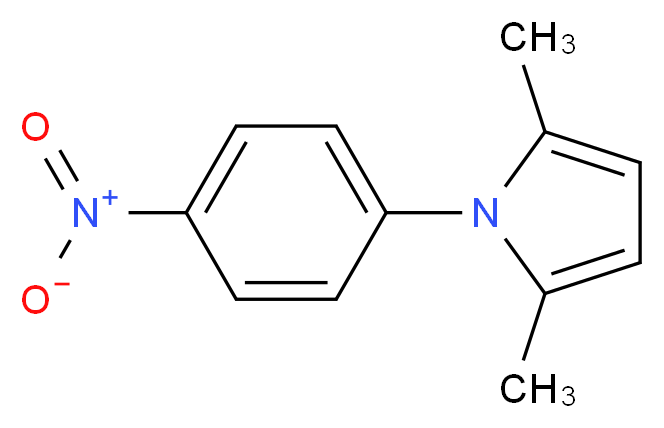 2,5-二甲基-1-(4-硝基苯基)-1H-吡咯_分子结构_CAS_5044-22-4)