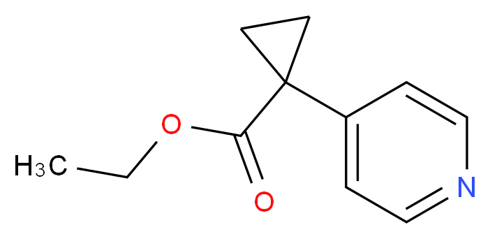 Ethyl 1-(pyridin-4-yl)cyclopropanecarboxylate_分子结构_CAS_858035-95-7)