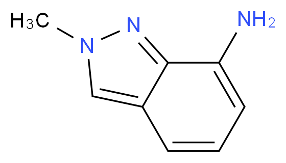 7-Amino-2-methyl-2H-indazole_分子结构_CAS_90223-02-2)