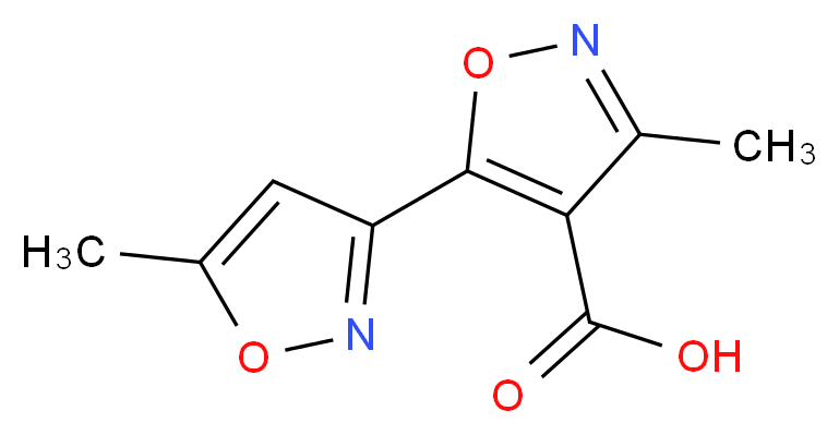 3-Methyl-5-(5-methylisoxazol-3-yl)isoxazole-4-carboxylic acid_分子结构_CAS_849066-63-3)