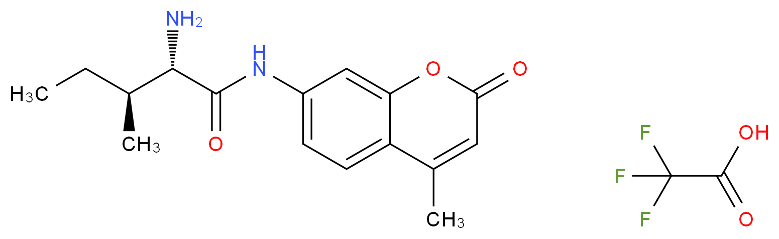 (2S,3S)-2-amino-3-methyl-N-(4-methyl-2-oxo-2H-chromen-7-yl)pentanamide; trifluoroacetic acid_分子结构_CAS_191723-53-2