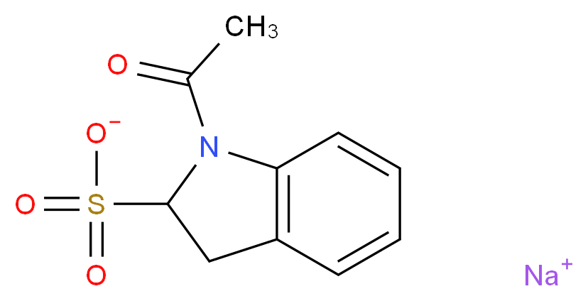 sodium 1-acetylindoline-2-sulfonate_分子结构_CAS_26807-69-2)