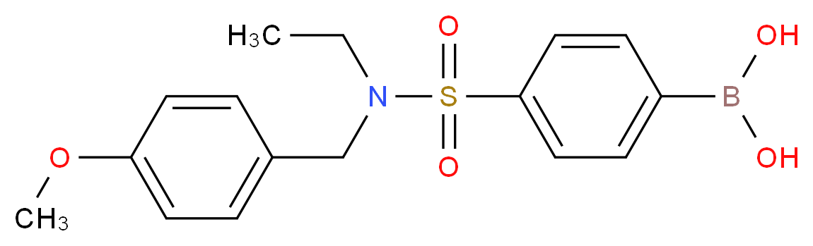 4-[N-Ethyl-N-(4-methoxybenzyl)sulphamoyl]benzeneboronic acid 98%_分子结构_CAS_913835-55-9)