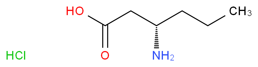 (3S)-3-aminohexanoic acid hydrochloride_分子结构_CAS_64234-61-3