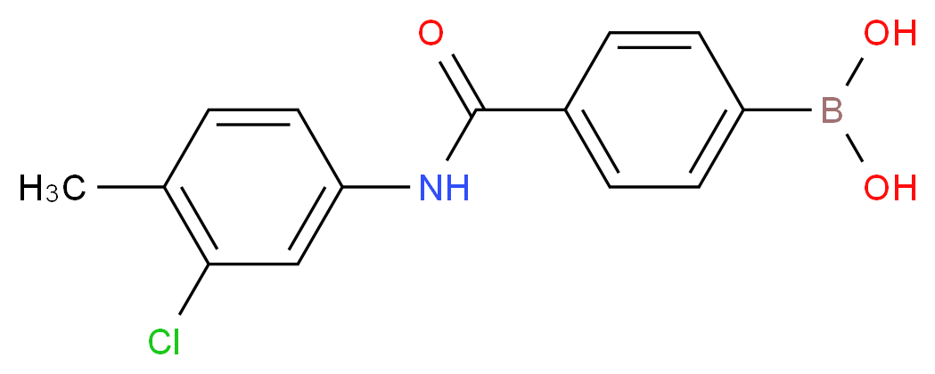 4-[(3-Chloro-4-methylphenyl)carbamoyl]benzeneboronic acid 98%_分子结构_CAS_913835-37-7)