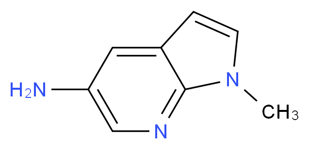 1-methyl-1H-pyrrolo[2,3-b]pyridin-5-amine_分子结构_CAS_883986-76-3