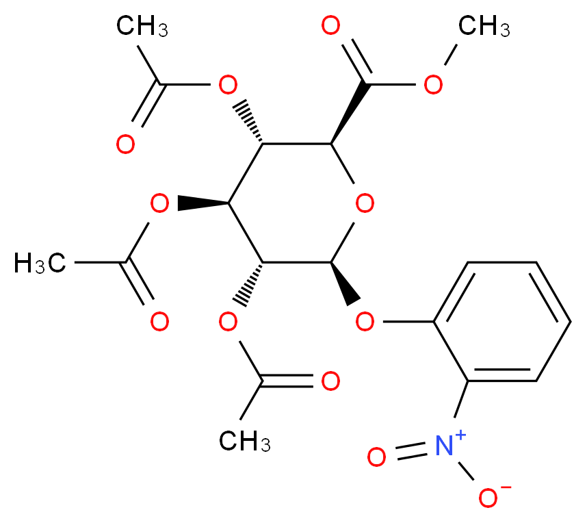 2-Nitrophenyl 2,3,4-Tri-O-acetyl-β-D-glucuronide, Methyl Ester_分子结构_CAS_55274-44-7)